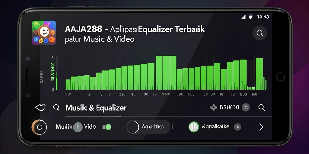 Antarmuka pengguna elegan RAJA288 saat mengatur Equalizer.