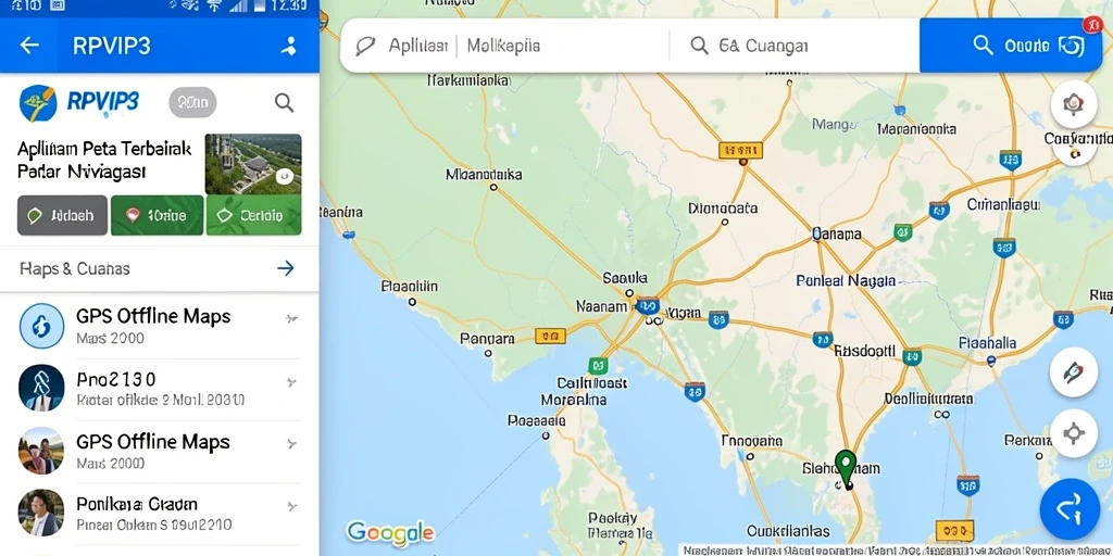 Antarmuka RPVIP3 yang modern dan mudah digunakan untuk GPS Offline Maps.