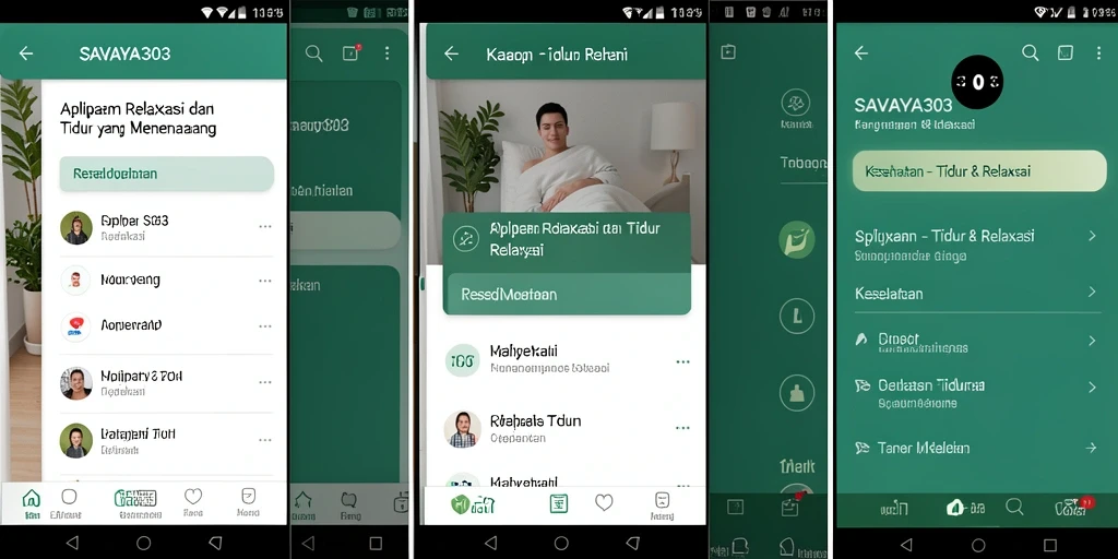 Tampilan antarmuka SAVAYA303 yang intuitif untuk relaksasi dan tidur.
