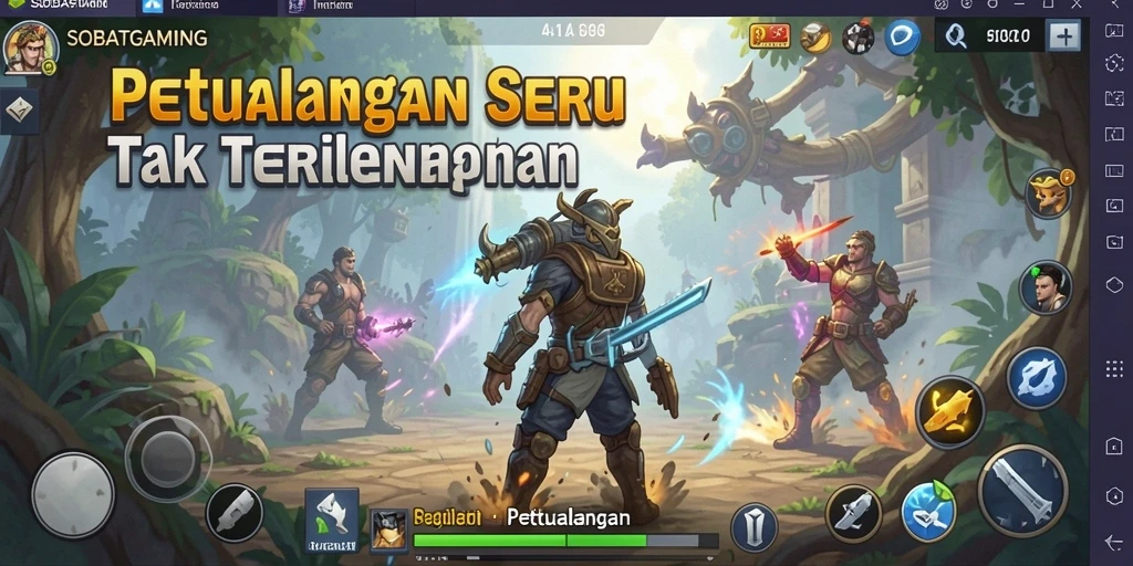 Tampilan antarmuka game Petualangan SOBATGAMING yang memukau.