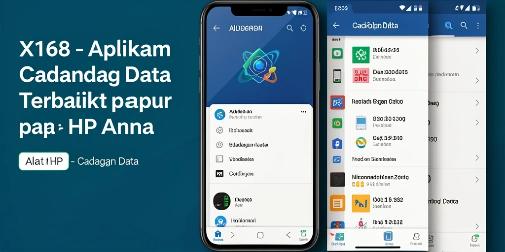 Tampilan antarmuka X168 yang sederhana dan intuitif untuk cadangan data.